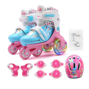<strong>Ice</strong> <strong>Skates</strong> Lovely Stable Balance Slalom Parallel Flashing <strong>Ice</strong> <strong>Skate</strong> Roller Shoes Adjustable Washable Fall Prevention - Product Image 5