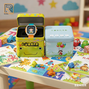 Caja de Estaño Ecológica al por Mayor para Correas de Reloj Infantiles, con Logotipo Personalizable, Caja para Reloj - Product Image 1