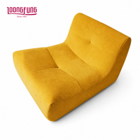 LOONGFUNG Großhandel Vakuumkomprimiertes Sofa Einsitzer Wohnzimmermöbel Couch Samt-Stoff Hochelastischer Schaumstoff Fabrikpreis