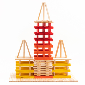 Hot New Product Wooden Archimedes Building Blocks 100 Pieces Free Construction Stimulate Creativity Baby Toys for Children CE - Product Image 1