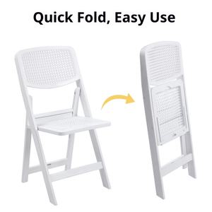 Chaise pliante Chiavari en plastique blanc pour hôtel, mobilier de salle à manger, mariage en plein air, fête, chaise pliante en plastique bon marché pour événements - Product Image 1