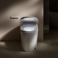 S037 Toilettes intelligentes électriques automatiques à poser au sol avec chasse d'eau automatique et capteur au pied