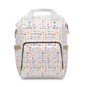 حقيبة ظهر نسائية عصرية مخصصة ملونة باللون المائي حقيبة ظهر نايلون للأطفال في سن الحبو للمدرسة