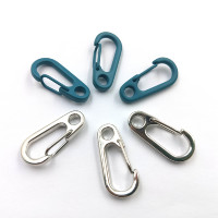 Mini métal alliage de zinc petit mousqueton boucle Clip ressort mousqueton porte-clés anneau ressort crochet