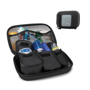 Étui de voyage rigide et étanche avec fermeture éclair pour articles de toilette, brosse à dents, shampoing, gel douche, articles de rasage et plus encore - Product Image 4