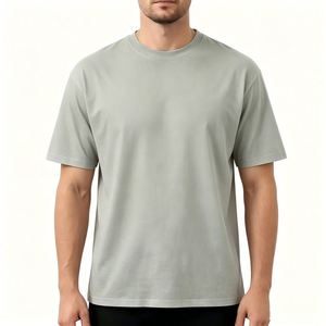 T-shirt personnalisé pour homme en coton 100% 400GSM, style streetwear vintage, coupe ample, imprimé graphique unisexe, manches courtes, couleur sable - Product Image 1