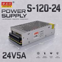 Großhandel Schaltnetzteil 24V5A S-120-24 Aluminiumgehäuse Hohe Effizienz für CCTV-Sicherheitsüberwachung & LED-Streifen