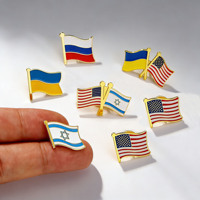 Broches drapeaux en émail dur et souple en gros, badges en alliage métallique avec logo personnalisé, broches décoratives personnalisées, cadeaux promotionnels et souvenirs