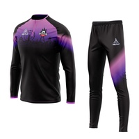 Setelan Olahraga Lari & Atletik Pria Cepat Kering Slim Fit, Jaket Sepak Bola, Pakaian Olahraga, Merek Custom, Ready Stock