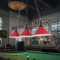 Lustre en fer forgé à LED pour salle de billard, abat-jour à usage sportif, lampes de billard
