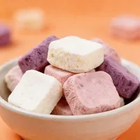 Cubes de yaourt lyophilisé premium - Snacks naturels aux fruits et au yaourt pour enfants, marque privée OEM/ODM, emballage en vrac directement de l'usine