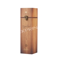 En gros Personnalisé Unique En Bois Plaine Unique Bouteille Inachevé Cadeau Emballage Cas De Haute Qualité En Bois Bouteille De Vin Boîte Serrure