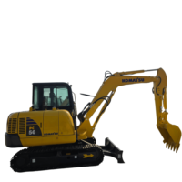Excavatrice hydraulique Komatsu PC56 d'occasion, 5,3 tonnes, pour travaux de construction