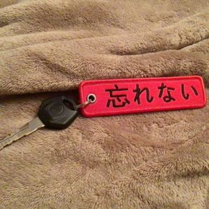 LCC1335 Wholesale Custom logo Flight Embroidered <b>Keychain</b> Keytag Fob Remove Flight Before Flight Woven Logo Custom <b>Anime</b> Jet Tag - Product Image 6