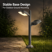 Lampe LED d'extérieur architecturale à anneau creux, lumière blanche chaude 3000K, diffuseur PC, anti-rouille, pour poteaux de paysage, idéale pour les places publiques et les parcs