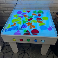 Table d'activités Montessori lumineuse à LED pour la thérapie sensorielle, table de sable colorée pour l'autisme et la motricité fine
