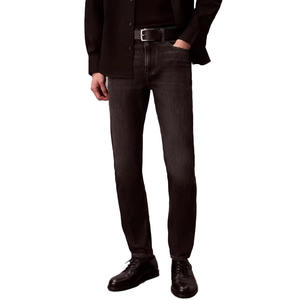 بنطلون جينز رجالي مخصص بتصميم عصري جديد، ضيق ومطاطي، مصنوع من القطن عالي الجودة، مستقيم ومغسول، مناسب للشتاء والخريف، من الصين - Product Image 2