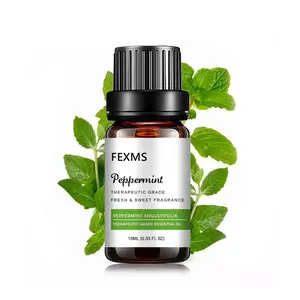 FEXMS Peppermint Essential Oil Aroma Diffuser Oil 100 % Pure Nature Peppermint Oil for Aromatherapy Perfume OEM