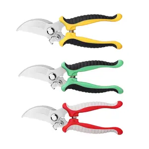 Wholesale Garden Tools Rubber Cutting High Quality Handle Sharpening Scissor Pruning Shear With Customized Logo