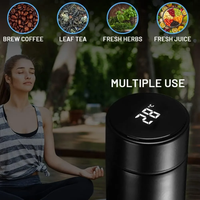 Thermos intelligent de 500 ml, bouteille d'eau en acier inoxydable, gobelet de voyage, affichage de la température, mug à café isolé sous vide, cadeau de Noël