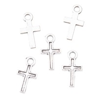 Catholique Religieux Mini Croix Pendentif En Alliage De Zinc Bijoux Accessoires Fête Des Enfants Cadeau DIY En Gros