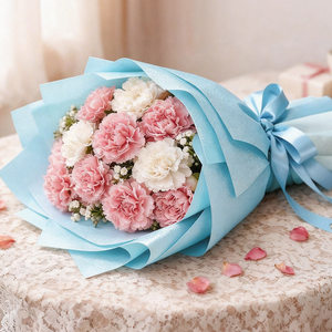 <b>Blue</b> metallic gift wrapping <b>paper</b> with a romantic and sophisticated look Plain floral gift wrapping <b>paper</b> Customizable - Product Image 2