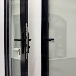 Portes d'entrée en aluminium sur mesure avec isolation thermique, portes françaises à battants en verre, fabrication sur mesure - Product Image 3
