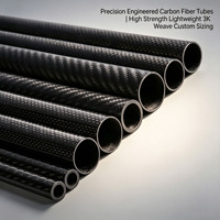 Tube en fibre de carbone 3K haute résistance, enveloppé, 30mm 35mm 40mm 1000mm, vente en gros d'usine