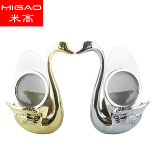 ที่กรองชา Swan ขนาด 14.5 ซม. สแตนเลสสตีล ใช้ซ้ำได้ ดีไซน์สวยงาม สำหรับชุดน้ำชา - Product Image 2