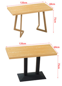 Nội thất nhà hàng thương mại căng tin Nhà Hàng Quán Ăn bàn ghế nhỏ tròn và bàn vuông bàn đơn giản - Product Image 2