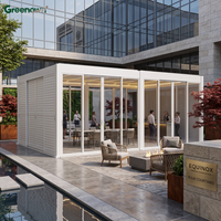 Kits de système de toiture à persiennes en aluminium imperméables Greenawn, pare-soleil pour patio et jardin, fabricant OEM, pergola extérieure