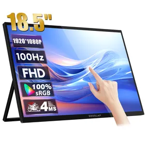 ZEUSLAP 18.5 "Touch Screen 100Hz 100% sRGB Display con supporto PC portatile Monitor portatile per telefono PS5 interruttore