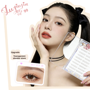 <span class=keywords><strong>Pestañas</strong></span> transparentes sin pegamento, gran capacidad, ligeras, delgadas, con curvatura natural, transparentes y delgadas para maquillaje de belleza - Product Image 2
