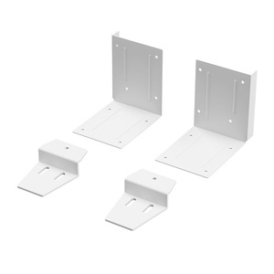 Supports d'angle en forme de Z réglables et robustes, finition peinture blanche, pour armoires de salle de bain, support d'angle droit épaissi - Product Image 1