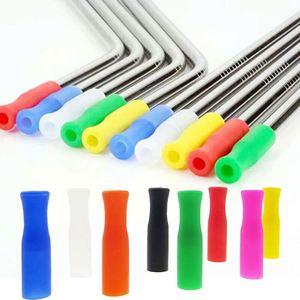 Custom Anti-Burn Teeth Protector Tumbler Bulk <b>Reusable</b> Silicone <b>Straw</b> Tips Cover Dust-proof Cute Topper Charms Bar Accessories - Product Image 1