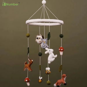 Bas quantité minimale de commande bébé jouets en gros artisanat népal laine animaux boules de laine bébé mobiles coran pépinière berceau lit mobiles - Product Image 1