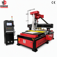 Centre d'usinage CNC linéaire pour le nesting de bois avec table de travail sous vide et système ATC