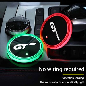 Support de dessous de verre de tasse d'eau de voiture lumineuse 7 lumière d'ambiance menée par voiture de charge d'USB colorée pour <span class=keywords><strong>Peugeot</strong></span> 3008 <span class=keywords><strong>GT</strong></span> <span class=keywords><strong>308</strong></span> 4008 5008 508 - Product Image 2