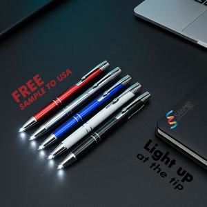 Bolígrafo de Aluminio 2 en 1 Personalizado con Punta LED y Logotipo - Product Image 1