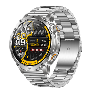 นาฬิกาอัจฉริยะ GPS รุ่น AK102 ปี 2026 รองรับการโทรผ่านบลูทูธ ตรวจสอบสุขภาพ แจ้งเตือนข้อความ แบตเตอรี่ขนาดใหญ่ สำหรับผู้ชาย เล่นกีฬากลางแจ้ง สายซิลิโคนแม่เหล็ก - Product Image 5
