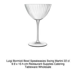 Copa Luigi Bormioli Speakeasies Swing Martini 22 cl 9.9 x 15 h cm, Suministros para Restaurantes, Vajilla para Catering, Venta al por Mayor - Product Image 2