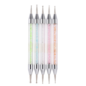 Ensemble de 5 stylos à ongles avec manche diamanté, outils de peinture acrylique pour ongles, outils de pointillage pour la décoration de gel pour manucure - Product Image 2