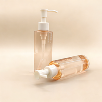 Bouteille vide personnalisée en plastique de 200 ml pour huile corporelle cosmétique, démaquillant, huile nettoyante beauté, huile capillaire avec pompe ZS15 CN/GUA