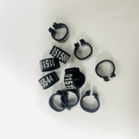 Vente chaude 10 Couleur Numérotée Identification En Plastique Oiseaux Clip Jambe Anneaux Pour Oiseaux Pigeon Pied Anneau