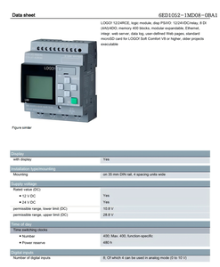 Nouveau contrôleur PLC S-IEMENS 6ED1052-1MD08-0BA2 8/4 E/S DC20.4V-28.8V Ethernet/ProfiNet/UDP 1 Mo de mémoire pour l'automatisation industrielle - Product Image 5