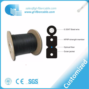 エアリアル2 4 6 8コア光ファイバーデ1 2ヒロス屋外フラットケーブルFRPメッセンジャー付きG657a2フィブラFtthドロップケーブル1km - Product Image 2