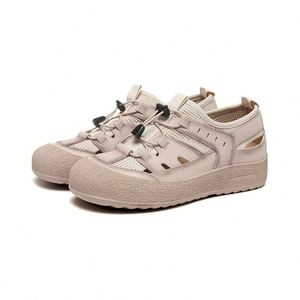 New Arrival Women Genuine Leather Hollow Out <b>Sandals</b> Summer Breathable Wear Resistant Non Slip Soft Sole Beach Shoes - Product Image 1