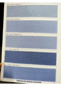 Tissu en denim tissé épais, respirant, teint uni, avec finition polie, pour robes, chemises et uniformes pour filles - Product Image 5