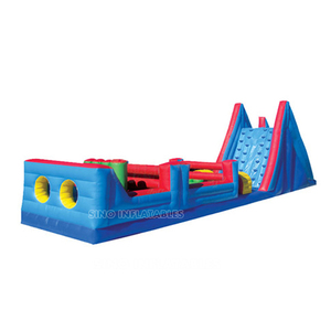 Pista de obstáculos inflable para adultos, para diversión y entretenimiento al aire libre, grado comercial, 20m de largo - Product Image 1