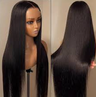 Perruques en cheveux humains vierges brésiliens, densité 200%, sans colle, avec dentelle 13x5, lisses et soyeuses, brun clair, cheveux longs, franges entièrement cousues à la machine